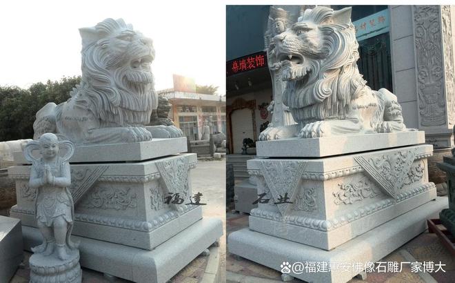 乐鱼APP石雕港币狮在传统修建中的感化(图1)